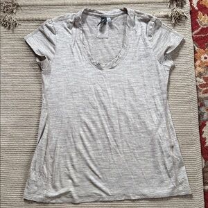 Ibex Zque T-shirt scoop neck merino wool lightweight Heather oatmeal women’s M
